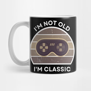 I'm not old, I'm Classic | Game Controller | Retro Hardware | Sepia | Vintage Sunset | '80s '90s Video Gaming Mug